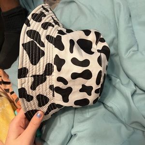 Cow print hat